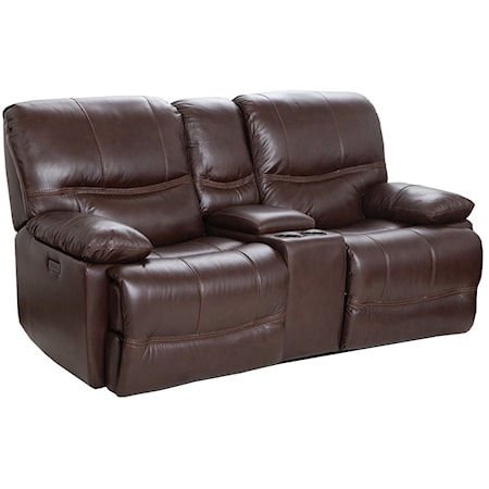 LEATHER MATCH POWER LOVESEAT W/ ZERO GRAVITY