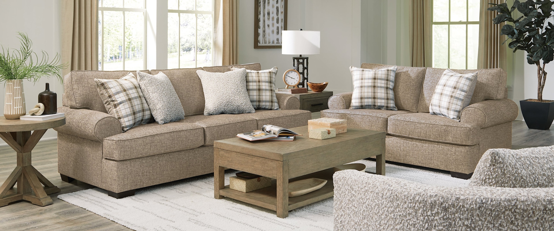 Becker 2-Piece Transitional Living Room Set