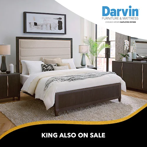 Queen upholstered bed