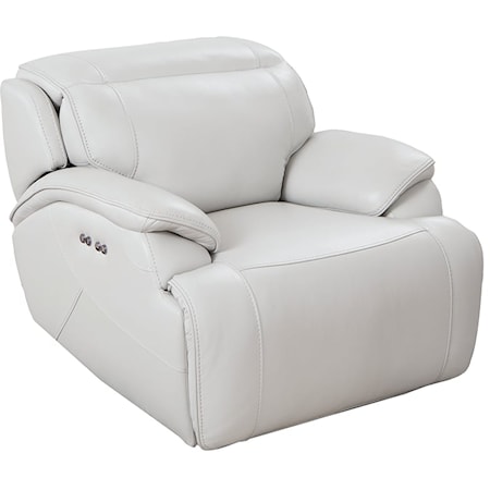 TOP GRAIN LEATHER MATCH POWER RECLINER