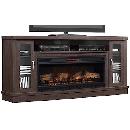 Fireplace media console