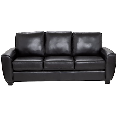LEATHER MATCH SOFA