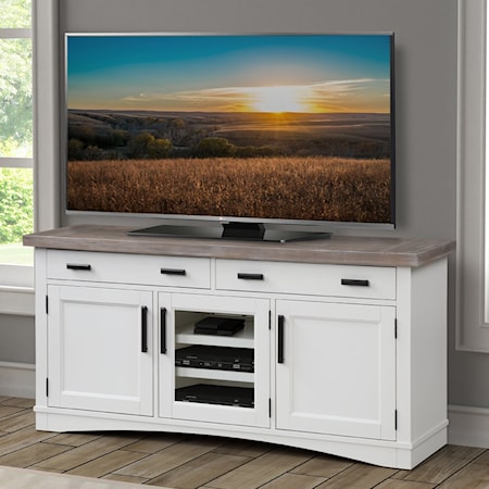 63" TV Console with Power Center