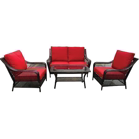 4 PIECE OUTDOOR CHAT SET