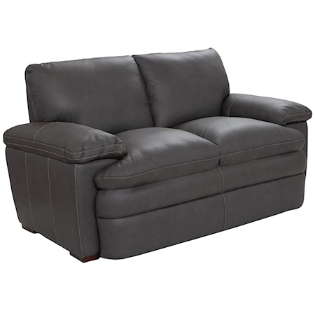 100% TOP GRAIN LEATHER LOVESEAT