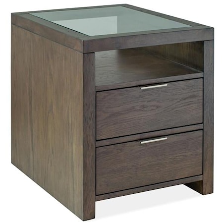 2-Drawer Rectangular End Table