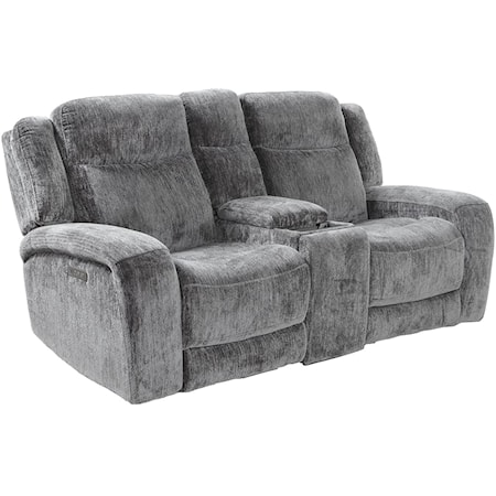 POWER CONSOLE LOVESEAT W/POWER HEADRESTS