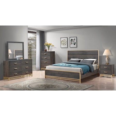 Slat Panel Bed - Queen