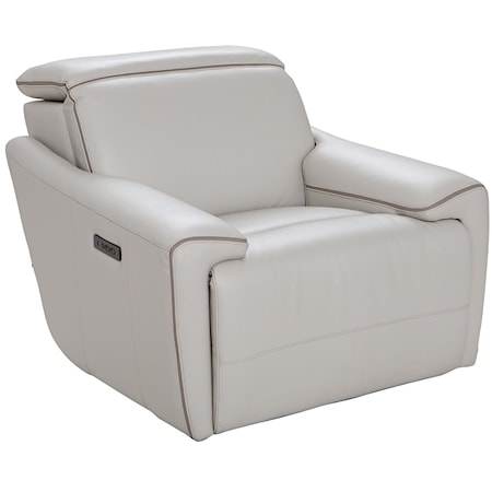 LEATHER MATCH POWER RECLINER