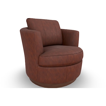 TOP GRAIN LEATHER SWIVEL CHAIR