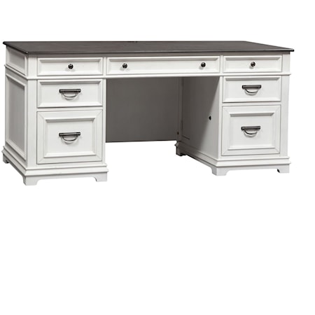 Double Pedestal Credenza Desk