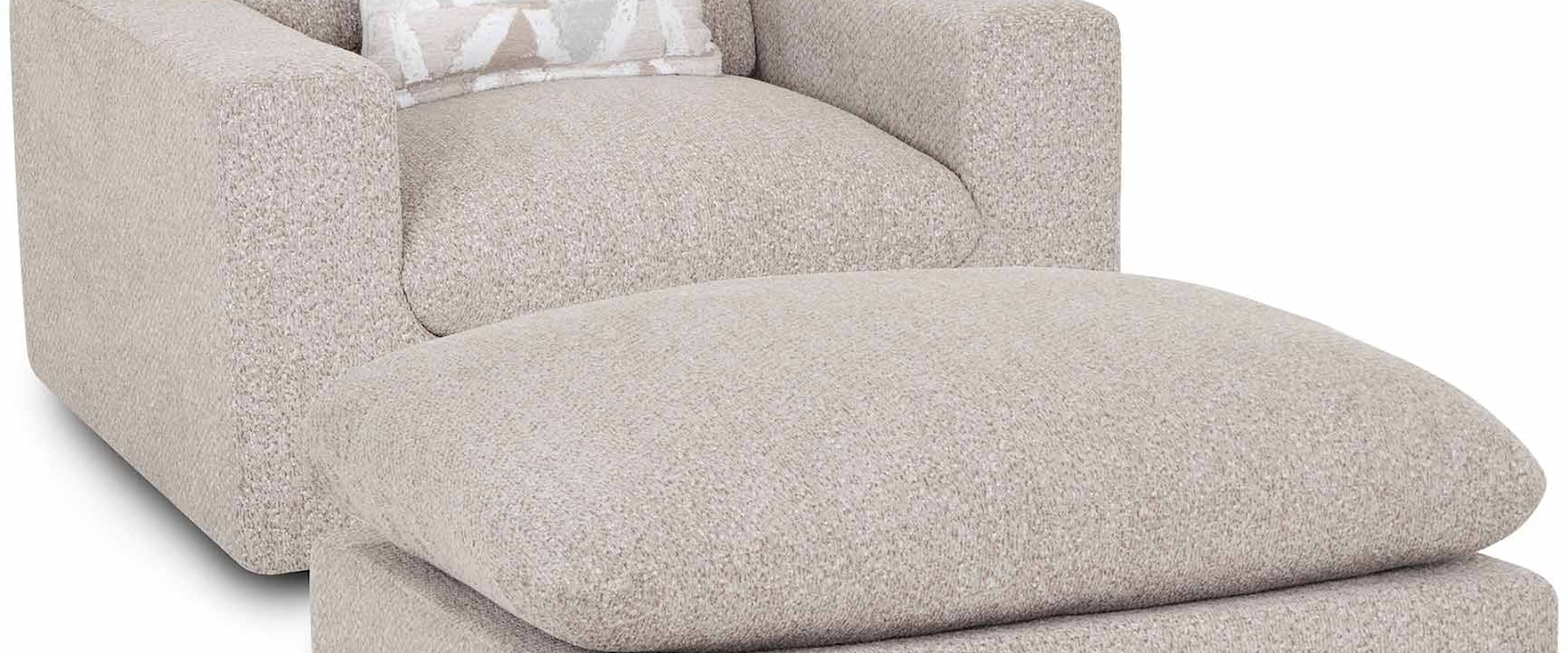 Contemporary Chair and Ottoman Set