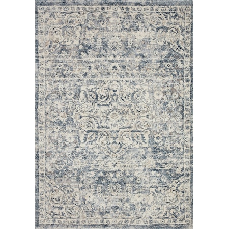 5'3" x 7'8" Ivory / Blue Rug