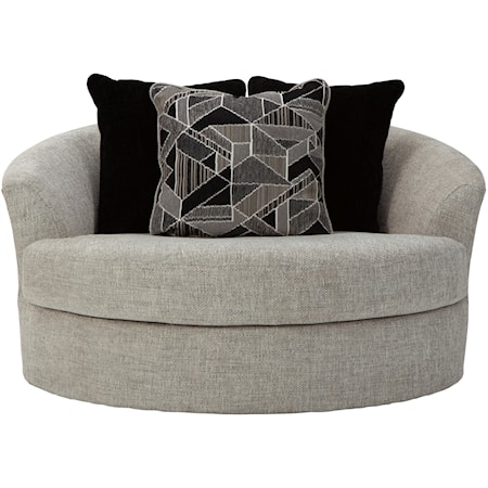 Oversized Round Swivel Chair