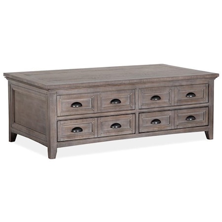 Lift Top Storage Cocktail Table w/Casters