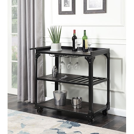 BAR CART W/CASTERS