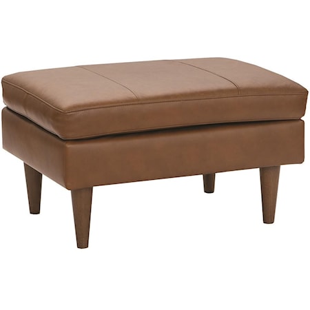 Top Grain Leather Match Ottoman